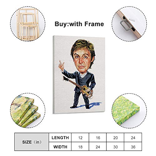 ASDYO Paul McCartney Poster sur toile Motif groupe de rock des Beatles 50 x 75 cm - Les Beatles, Paul McCartney, John Lennon, RIngo Starr, George Harrison ASDYO Paul McCartney Poster sur toile Motif groupe de rock des Beatles 50 x 75 cm – Image 3