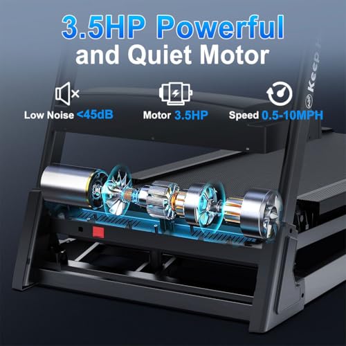 Image of 3.5HP Folding Treadmill with 0-15% Auto Incline, 400 LBS Capacity Home Running Machine, Bluetooth App Control, LED Display, Shock Absorption, Portable Electric Treadmill for Home