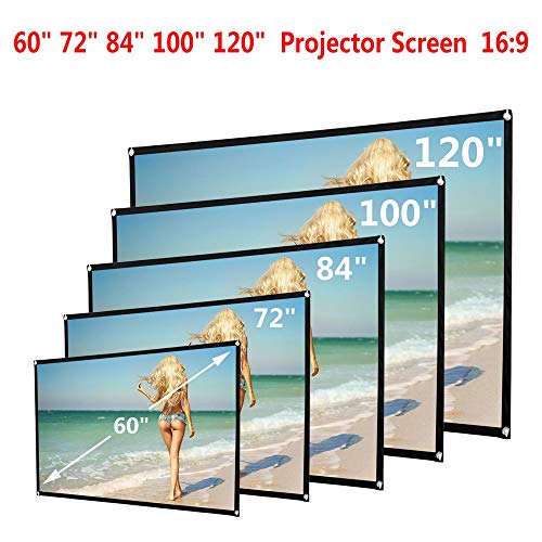 Pantalla de proyector 16:9 portátil 60 pulgadas miniatura 5