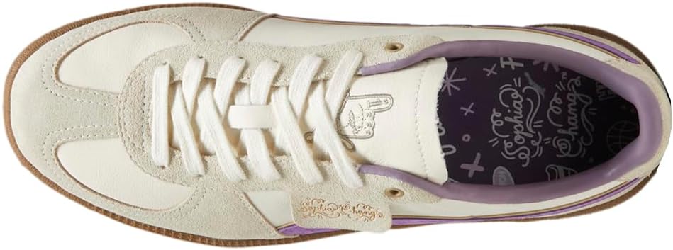 PUMA Womens Palermo X Sc Lace Up Sneakers Shoes Casual - Off White, Purple
