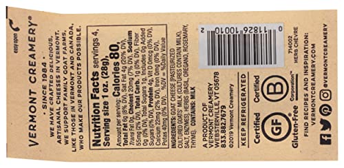 Vermont Creamery, Chèvre With Herbs, Log, 4 Oz #TOP1