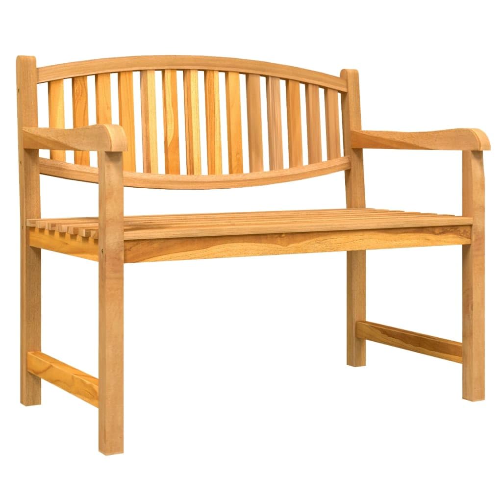 Set da pranzo da giardino in legno massello teak con piano per snack e decorazioni, sedie da giardino con schienale e braccioli