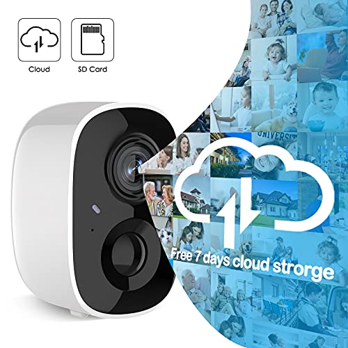 HAWKRAY Wireless Outdoor Security Camera with Spotlight, 1080P Battery