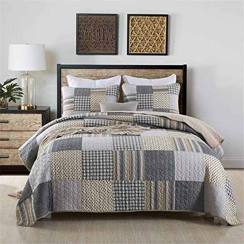 Couette Pois Bleus et Marron pour lit King Size cocooning