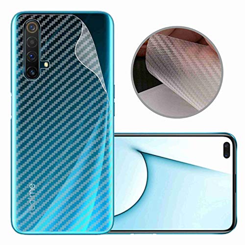 Image of Compatible with Oppo Realme X50 Back Screen Protective Film Carbon Fiber Skin Transparent Screen Guard Sticker