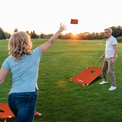 Zeny Portable Pvc Framed Cornhole Set With 8 Bean Bags And Carry Bag 3X2-Feet, Lightweight Corn Hole Boards For Outdoor Indoor Play #TOP5