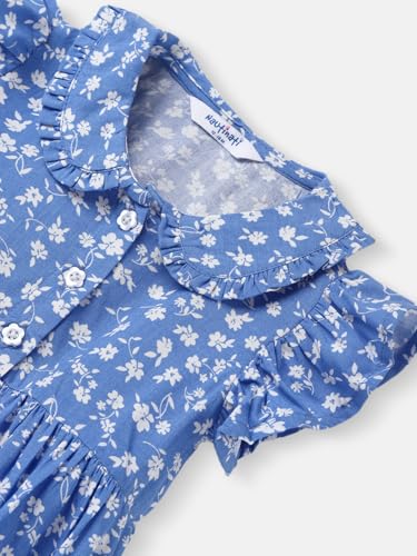 Image of Nautinati Baby Girls Printed Flutter Sleeve Top with Shorts Clothing Set | Age 0-3 Years
