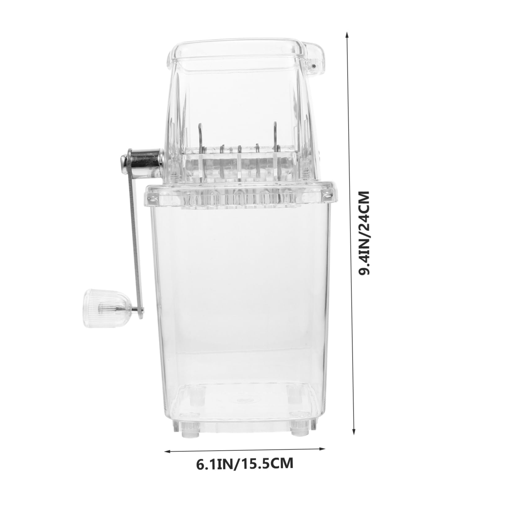 KOMBIUDA Ice Machine Commercial Ice Maker Machine Portable Hand Crank Ice Shaver Machine Snow Cone Machine Shaved Ice Kitchen Ice Crusher Chopper Hand Type Plastic Smoothie Machine White