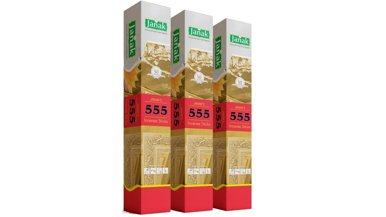 Janak 555 Agarbatti Stick for Pooja and Meditation - 50gm | Incense Sticks for Home, Offices | Long Lasting Masala Agarbatti Aroma for Positivity, Stress Relief | Agarbatti for Mosquito (Pack of 4)-image-4