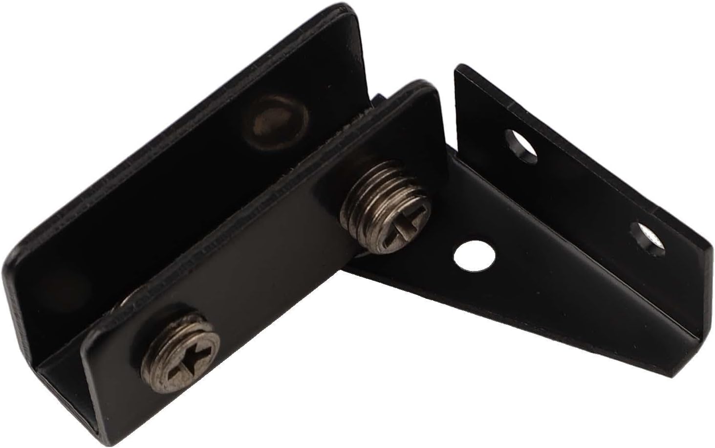 Steel Cleat Hooks Blinds and Curtains, Rope Cord Hook Vertical Roller Blind Positioning, Washing Line Hook with Mounting Screws, Silver (Pack of 5)(Black)