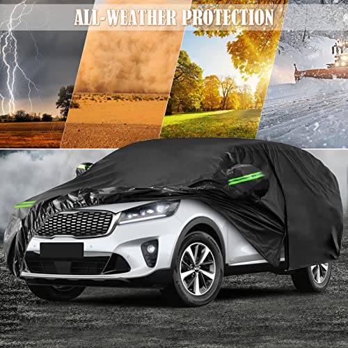 Image of Waterproof Car Cover Replace for 2009-2025 Kia Sorento, 6 Layers All Weather Custom-Fit Outdoor Full Car Covers with Zipper Door for Snow Rain Dust Hail Protection (Sorento)