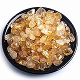 SigMntun Premium Brazilian Citrine Crystal Chips Set, 128 Pcs 0.4