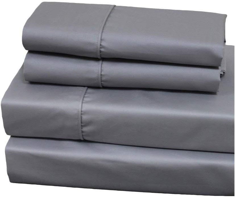 Royal Hotel Bedding Luxury Heavyweight 1000 Thread Count 4pc Bed Sheet Set 100% Cotton Material, Cool - Durable, Soft and Breathable Deep Pocket Sheets in King size, Gray