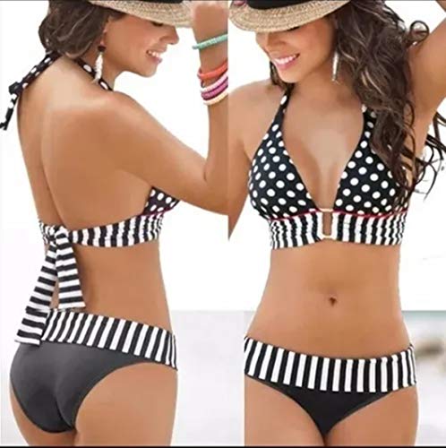 Biquíni Vintage Poá Maiô Sunquini Moda Praia Preto Tamanho:M