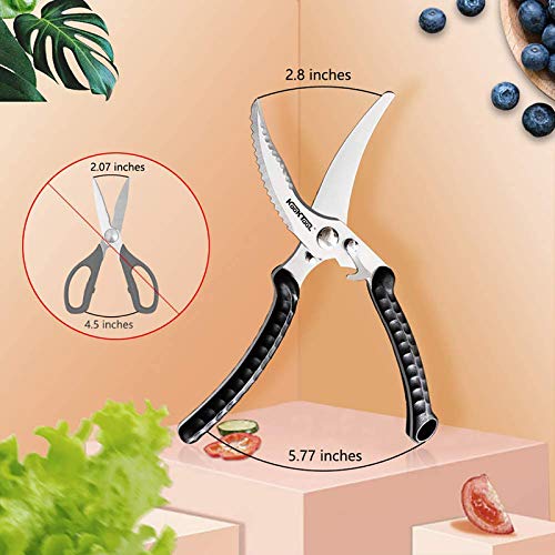 image for Kitchen Shears, KOOKTOOL Kitchen Scissors Heavy Duty Cooking Scissors,