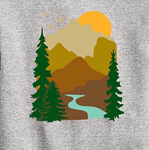 Instant Message - Outdoor Mountain Scene - Toddler & Youth Crewneck Fleece Sweatshirt3