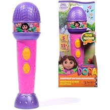 Dora, Rainforest Rhythms Microphone with Music, Sound Fx & Bilingual Phrases, Kids Toys for Girls & Boys Ages 3 and Up
