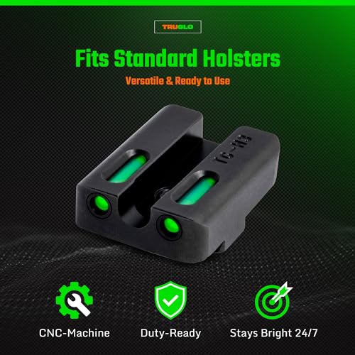 Image of Truglo TFX PRO Handgun Sight, Glowing Shock Proof Tritium and Fiber Optic Night Sight for Handguns, Compact, Durable, and Snag Free Sight