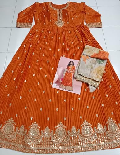 Women's Ready to wear Indian Pakistani anarkali floor length gown for Festivals and ocassions 28953