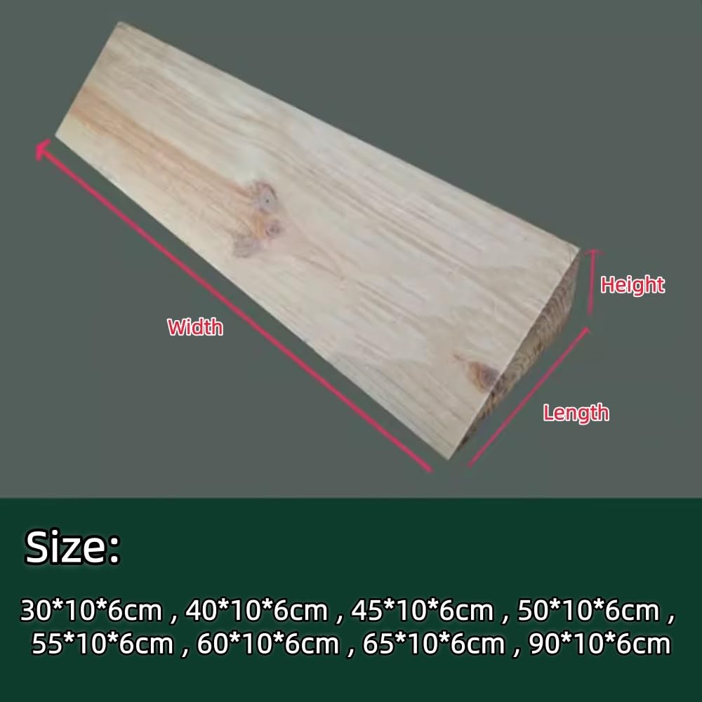 Rampes De Trottoir en Bois 6cm De Haut, Rampes De Seuil Portable Rampe Légère pour Fauteuil Roulant, Rampes D'accès pour Entrée De Maison(60 * 10 * 6cm)