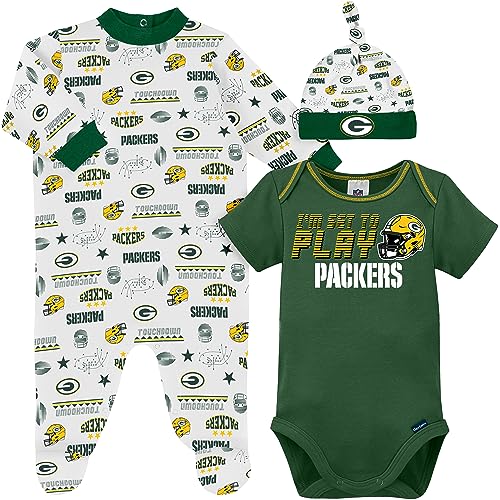 Image of Gerber Unisex Baby NFL Team Footed Sleep and Play and Bodysuit Gift Set
