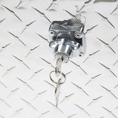 labwork 20 Inch Heavy Duty Silver Diamond Plate Tool Box with Side Handle and Lock Keys by labwork - Image 5