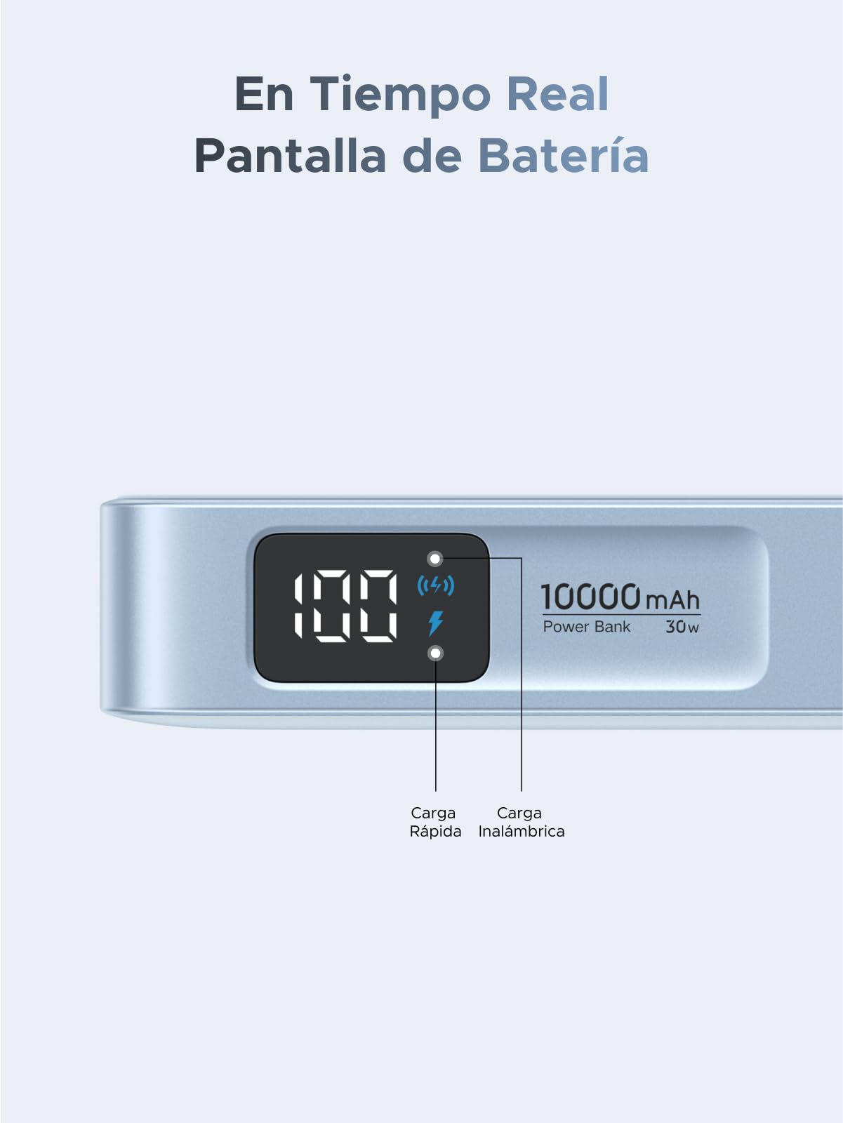 UGREEN Magflow Qi2 25W Power Bank 10000mAh con Inducción Magnética y Carga Rápida Banco Energía con Cable USB C Integrado 30W Compatible con Magsafe iPhone 17 Pro MAX Air 16 15 14 13 12 (Azul)