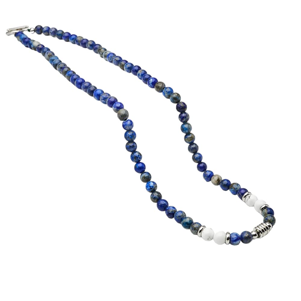 Handmade Mens natürlichen Edelstein Perlen Halskette Kette | natürliche Edelsteine Healing Crystal Schmuck für Männer und Frauen