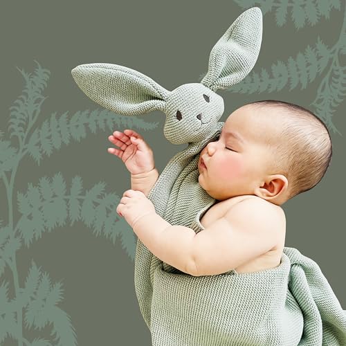 Image of NURY Organic Baby Blanket | Baby Gifts for Boys | Buttery Soft 100% Certified Organic Baby Gifts | Baby Blankets Neutral | Baby Boy Gifts | Whisper Mint, Crib