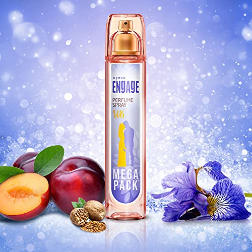 Image of Engage Perfume Spray W6 For Women, Spicy and Floral, Skin Friendly, 160 ml & W3 Perfume Spray For Women, Citrus and Floral, Skin Friendly, 120ml