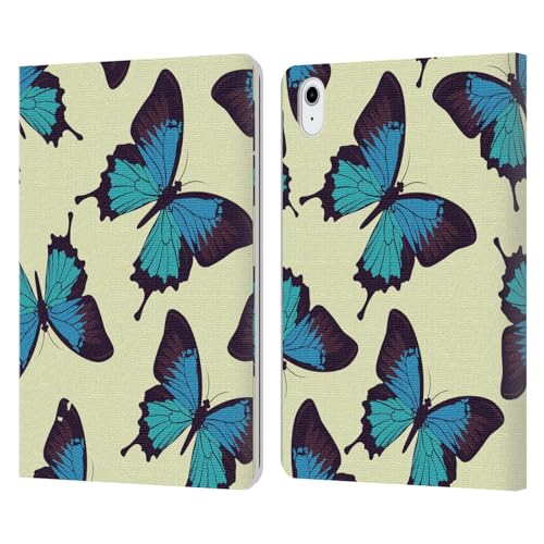 Coque Portefeuille Apple iPad Air 11 en cuir Bleu Papillon aux finitions soignées et élégantes