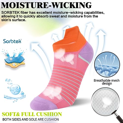 Compression Sport Running Socks For Women Men Seamless Cushion Ankle Socks Plantar Fasciitis Neuropathy Socks 3 Pairs2