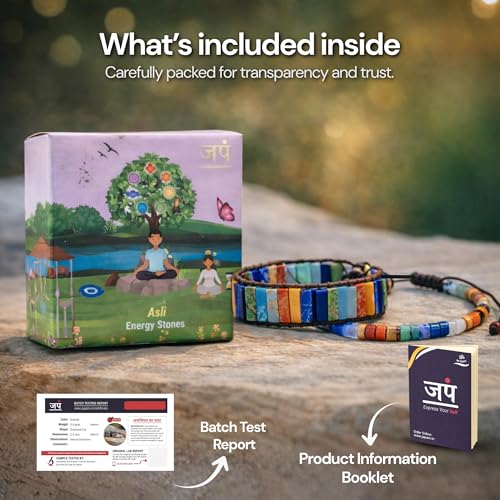 Image of 7 Chakra Healing Crystal Bracelet for Men & Women | Natural Stone Beads | Meditation, Yoga & Anxiety Relief Bracelet | Reiki Energy Balancing Beads with Amethyst, Lapis Lazuli, Aventurine, Carnelian & Jasper