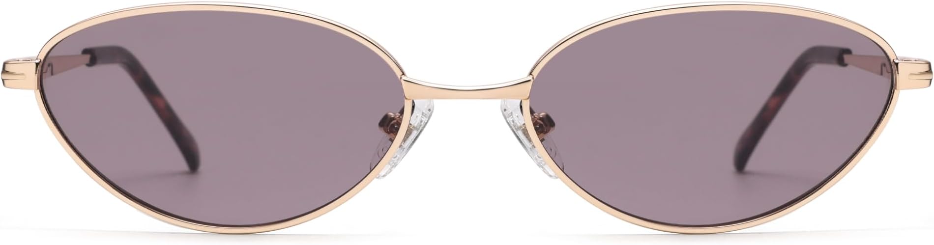 Retro Oval Cat Eye Sunglasses for Women, Vintage Metal Frame with Spring Hinge, Trendy Fashion Glasses AP3730