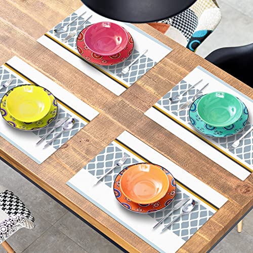 Sets de table à lignes complexes pour des dîners sans taches - 8