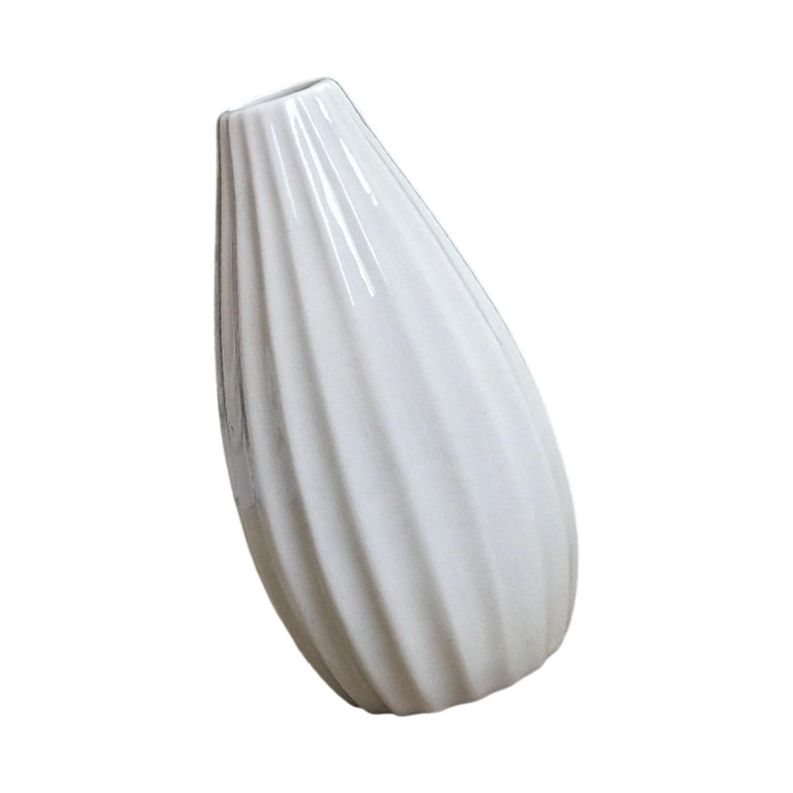 Minimalists Ceramic Vases with Vertical Textured Floral Arrangement Container Plant Pots for Home Wedding Centerpiece Ceramic Vases Heat Fired Decors