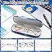BOUMUSOE 3 Pack Hard Eyeglass Case, Protective Hard Shell Glasses Case with Cleaning Cloth Portable Eyewear Case for Women Men