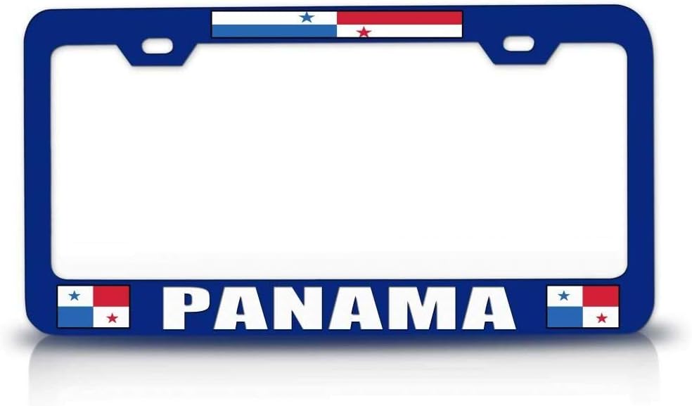 Panama Flag Metal Car SUV Truck License Plate Frame Bu h97