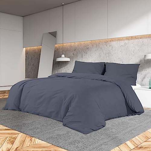 Lumanois Juego de Funda nórdica algodón Gris Antracita 200x200 cm,Casa y jardín,Ropa de casa,Ropa de Cama,Fundas de nórdico,1.4kg-136079