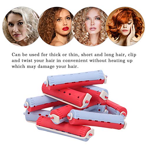 Andoer 96Pcs Perm Rods Rollers Salon Rolo de cabelo Curling Curler Elástico Grampo de cabelo para cr