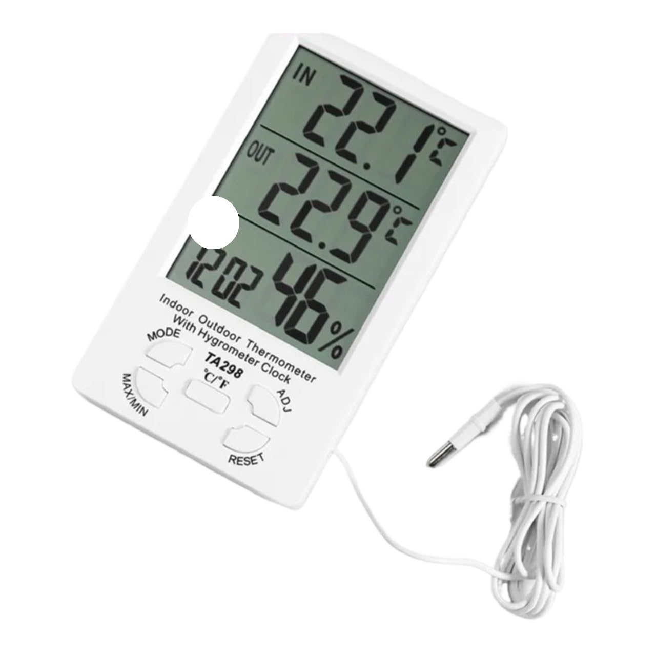 Higrómetro digital de interior, Monitor de temperatura ambiente, 10 unidades, termómetro for interiores y exteriores, higrómetro, pantalla dual