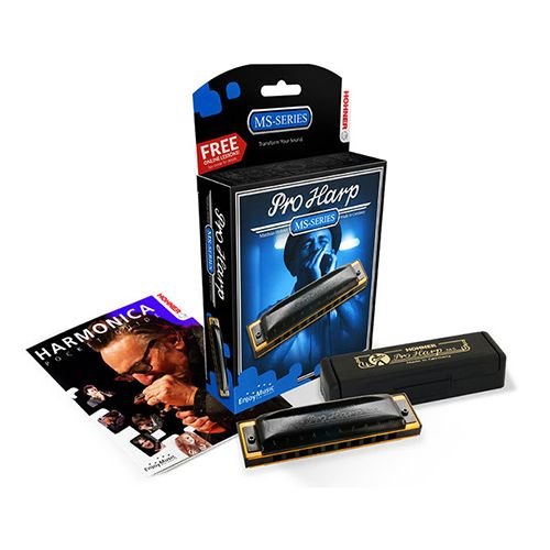 Hohner Pro Harp D MS 20 Harmonica - Les Beatles, Paul McCartney, John Lennon, RIngo Starr, George Harrison Hohner Pro Harp D MS 20 Harmonica