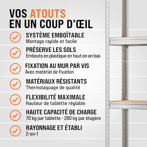 Étagère de rangement garage et atelier pour optimiser l'espace de stockage - 7
