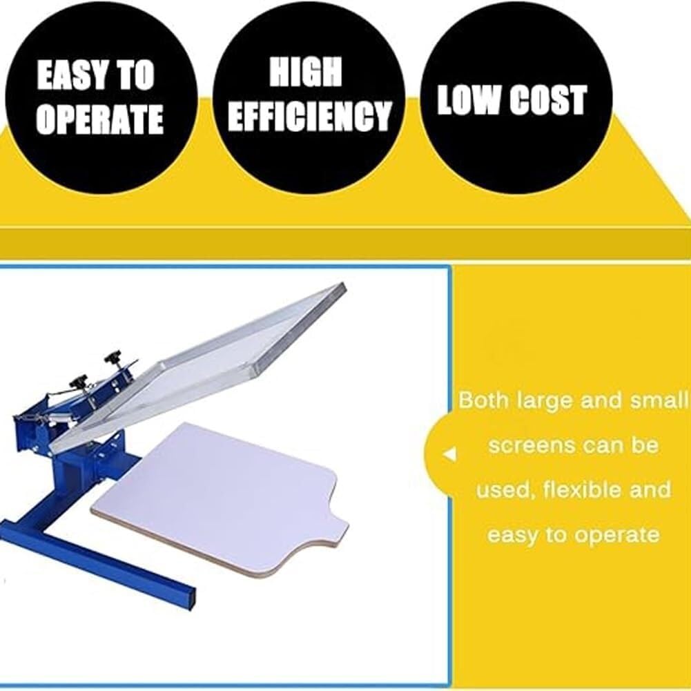Desktop Silk Screen Printing Machine, Manual T-Shirt Screen Press Printing Printer, Plate Thickness 20mm, Plate Size