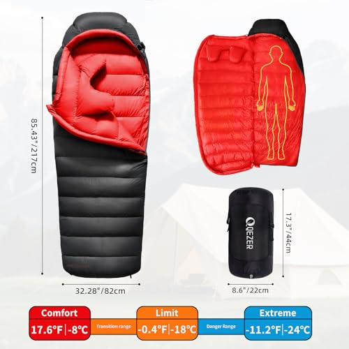 Bolsa de Dormir de Plumas para Adultos, Poder de Relleno 620, para Mochilero miniatura 2