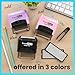 ExcelMark Self-Inking DIY Custom Rubber Stamp Kit - Personalized Stamper for Business or Home - Address Stamp, Message Stamp, and More (Pink)