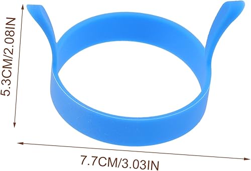 Miniatura 5 de Paquete de 8 anillos redondos de tortilla para freír huevos, antiadherentes, térmicos, flexibles, fáciles de usar para un desayuno saludable,