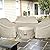 Porch Shield Fire Pit Cover - Waterproof 600D Heavy Duty Round Patio Fire Bowl Cover Beige - 40 inch