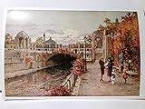  Otto Stoitzner. Wien Stadtpark, Wienfluß. Alte Künstlerkarte / Ansichtskarte farbig, ungel. ca 1920 ?. Parkanlage Frauen mit Kindern, Brücke, schöne Gebäude im Hintergrund, Kunst, Malerei Alte Ans ...