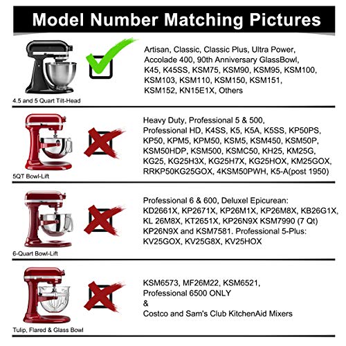 image for Reikame Flex Edge Beater for KitchenAid Tilt-Head Stand Mixer, 4.5-5 Q